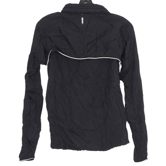 Gymshark Womens Jacket Speed Windbreaker Vented Packable Hood Black Size XS FK - Picture 3 of 7